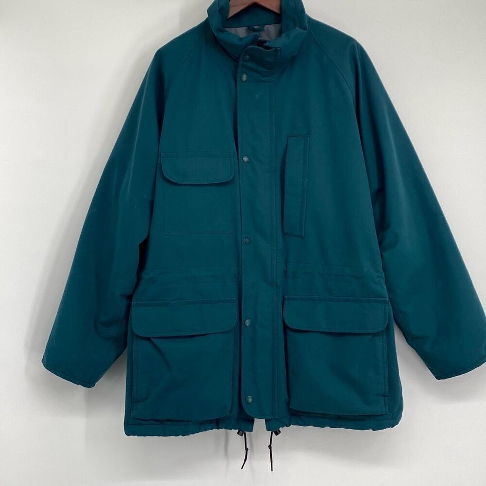 Eddie Bauer Large Ridge Line Goose Down Insulated Jacket GORE-TEX‎ Men USA Green